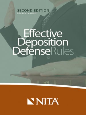 cover image of Effective Deposition Defense Rules